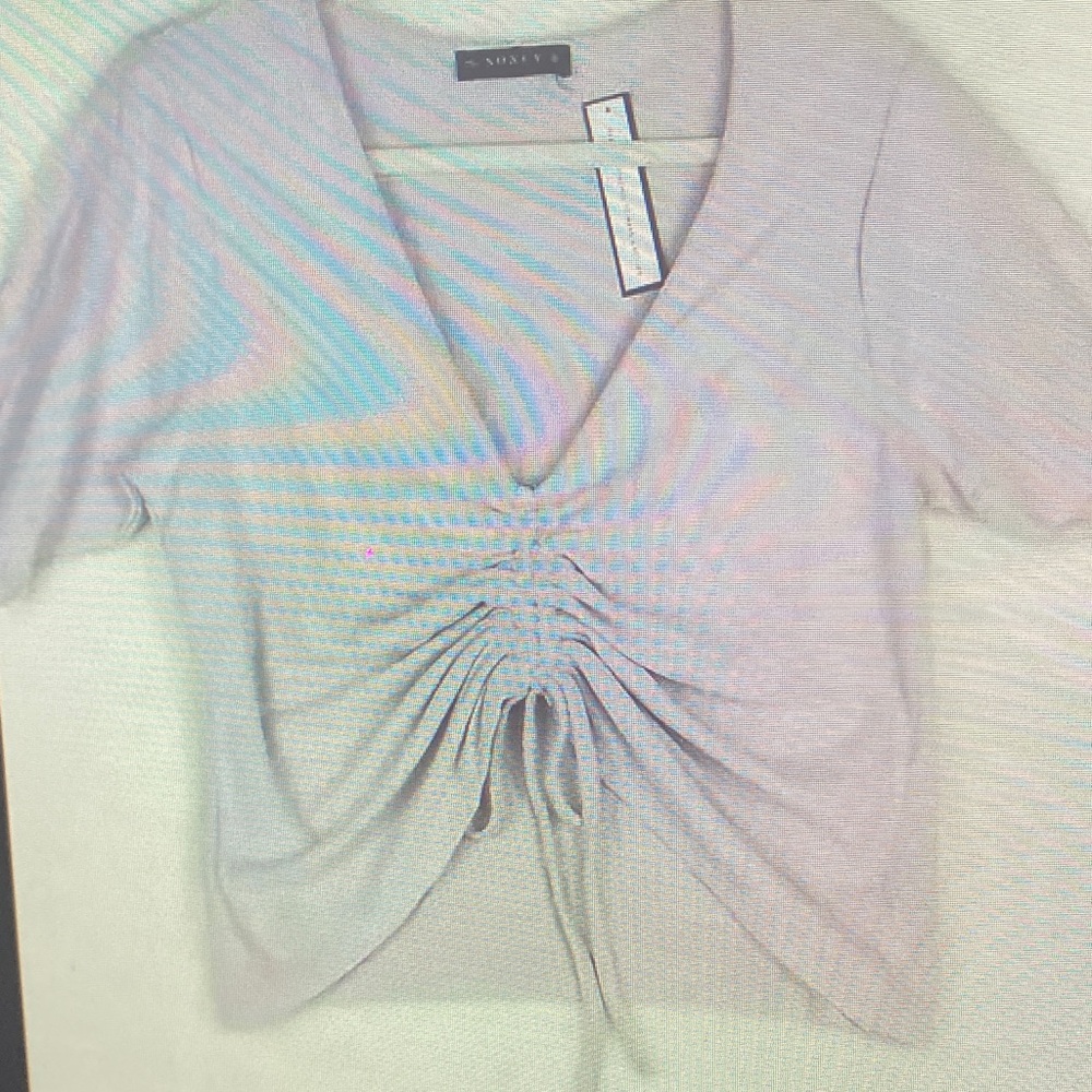 Vero Moda Women's Soft Gray Gathered Blouse